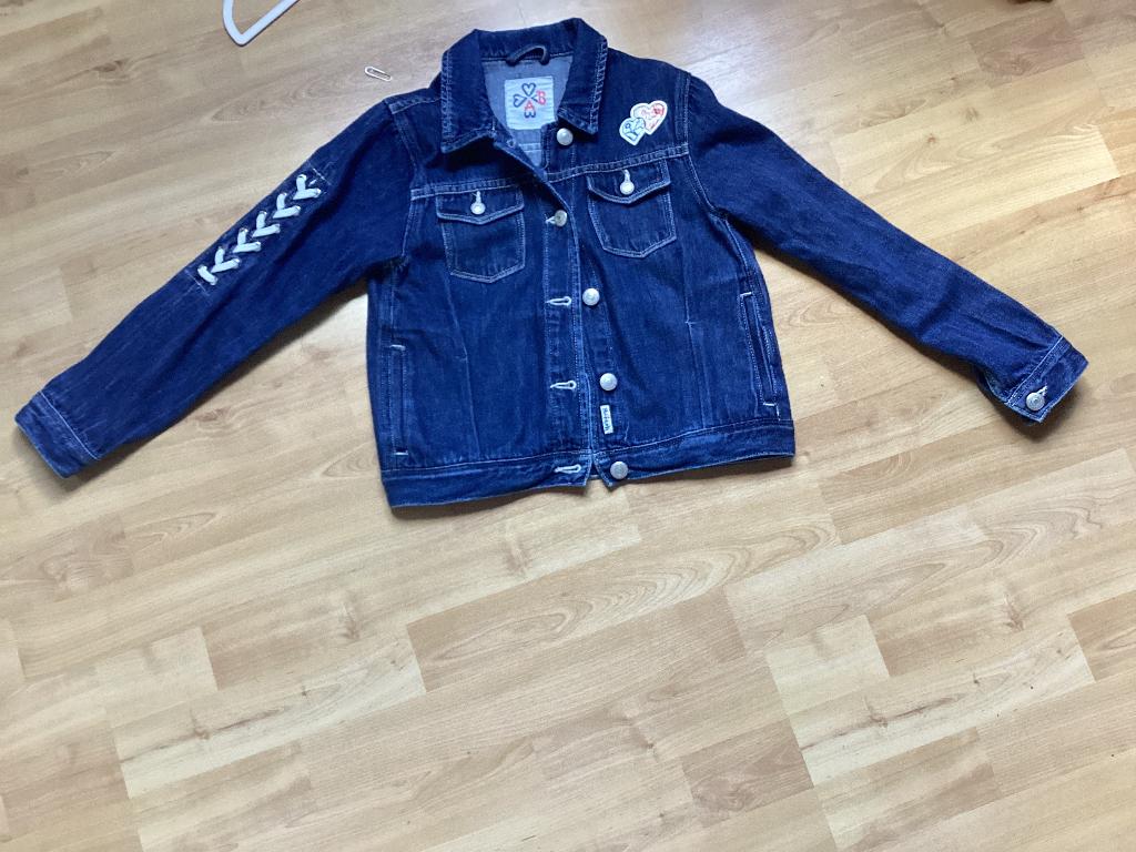 Spijkerjasje maat 140 van scotch en soda, Jongen of Meisje, Ophalen of Verzenden, Zo goed als nieuw, Scotch & Soda