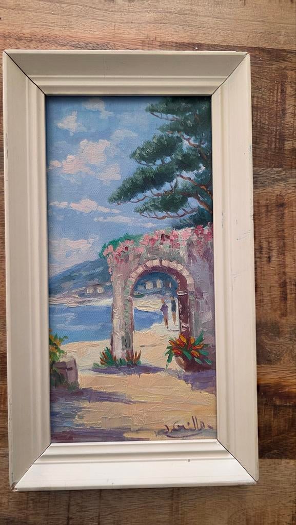 Schilderij: Mediterraan landschap met doorgang, Ophalen