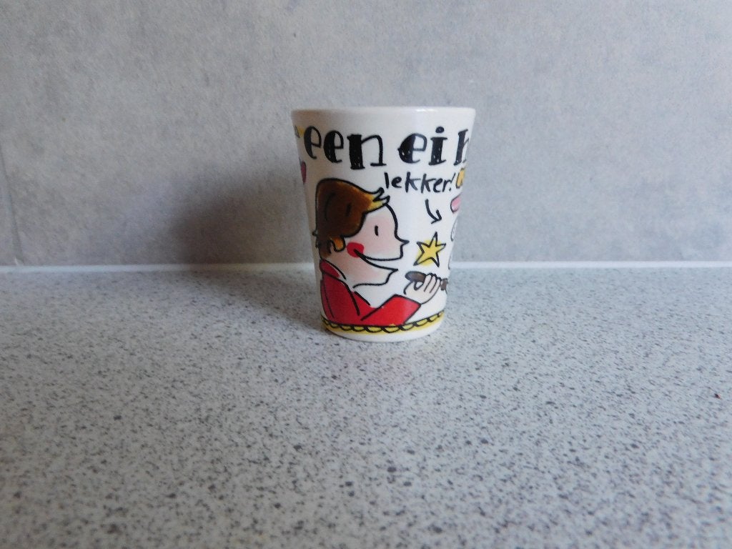 Eierdop Blah Blah Blah een ei hoort erbij Blond Amsterdam, Overige typen, Ophalen of Verzenden, Zo goed als nieuw, Aardewerk