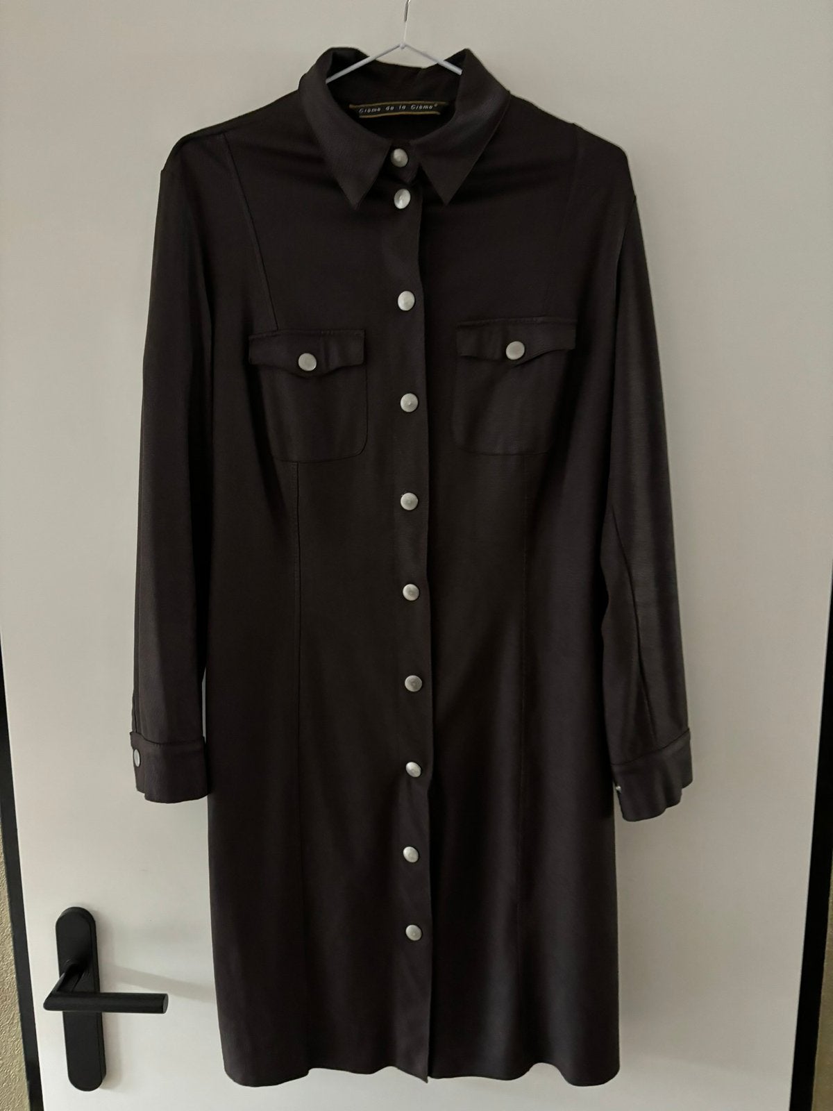 Crème de la crème jurk  Maat L donkerbruin, Kleding | Dames, Ophalen of Verzenden, Zo goed als nieuw, Maat 38/40 (M), Beige