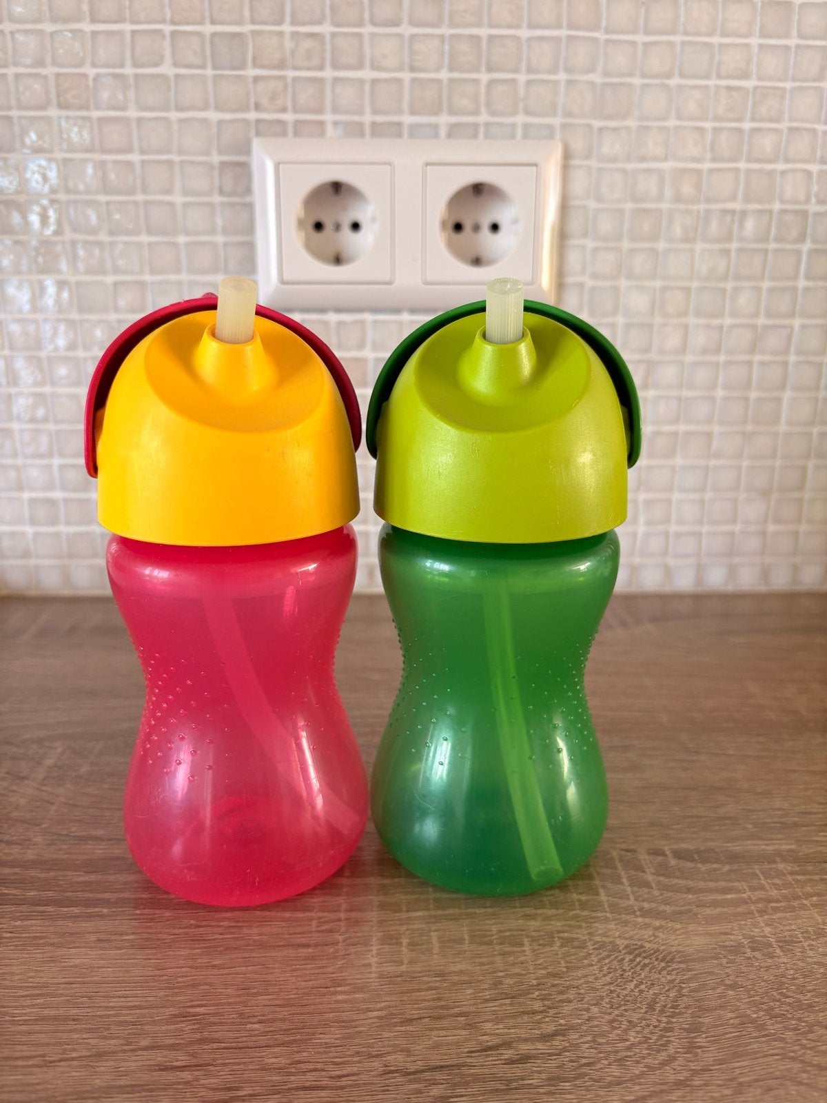 Avent Antilekbekers met rietje - Set van 2, Ophalen, Gebruikt