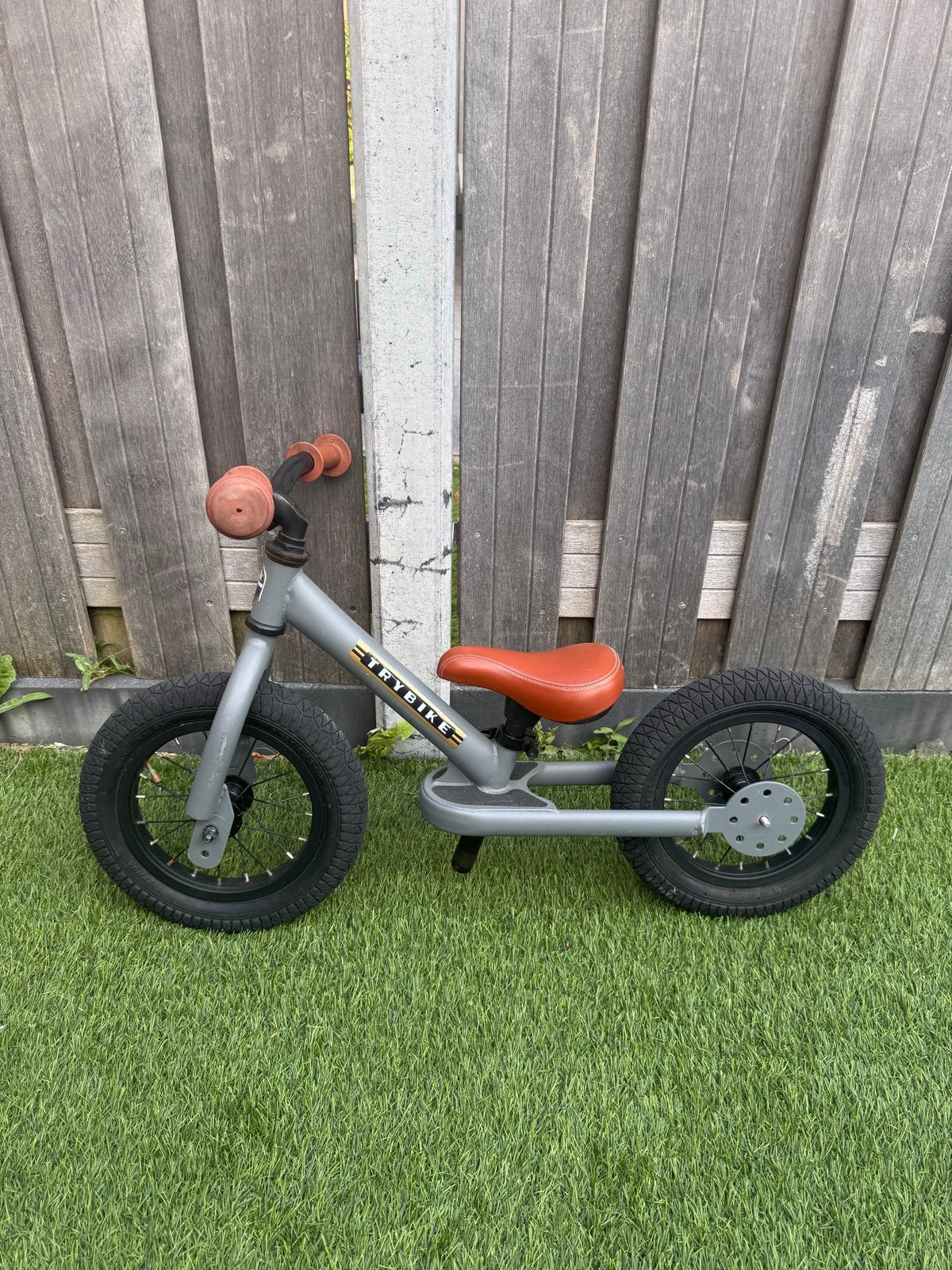 Trybike loopfiets zwart 12 inch - klaar voor een volgende ro, Ophalen, Gebruikt, Loopfiets