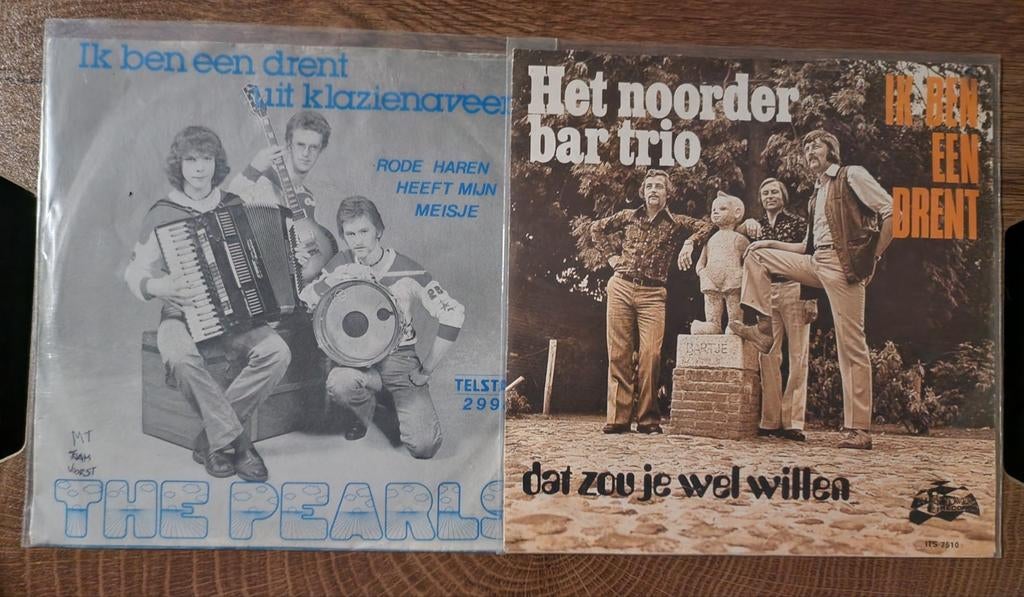 The Pearls & Het Noorder Bar Trio - Ik ben een Drent (2x), Cd's en Dvd's, Vinyl | Nederlandstalig, Gebruikt, 7 inch, Ophalen of Verzenden