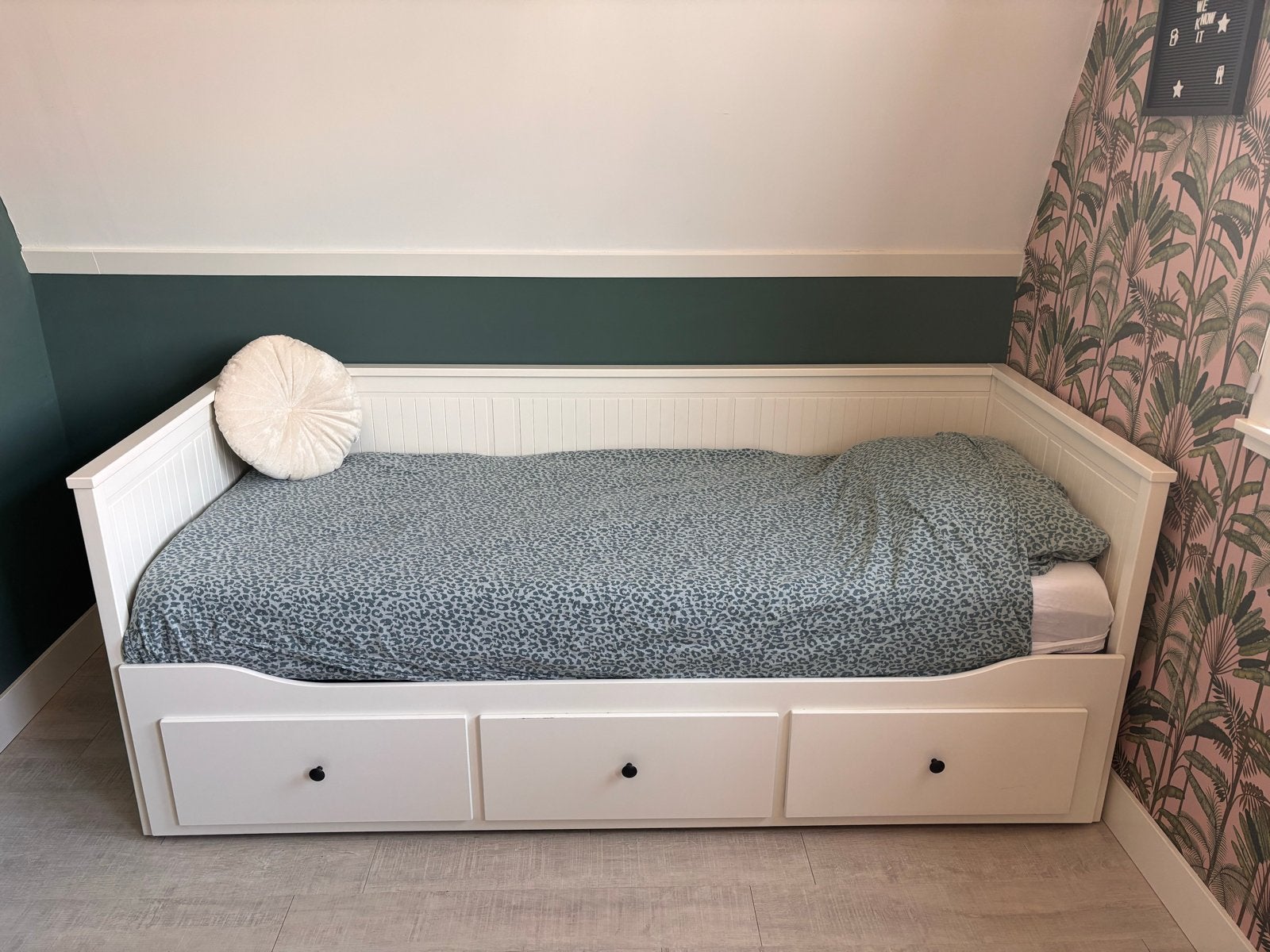 IKEA Hemnes bed met Emma en IKEA matrassen, Ophalen, Gebruikt, Eenpersoons, Wit