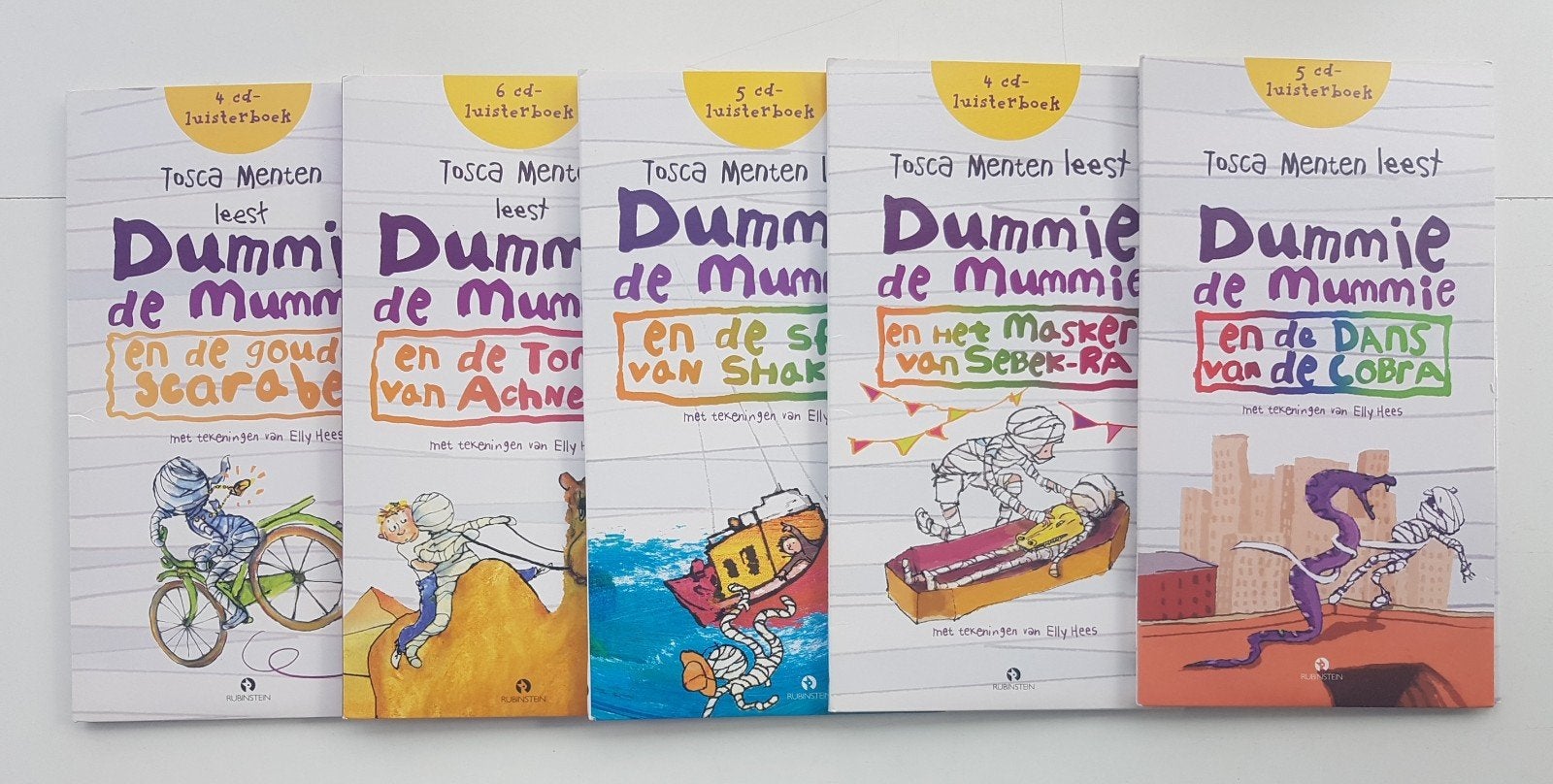 5x Luisterboek Dummie de Mummie | Deel 1 t/m 5, Ophalen of Verzenden, Tosca Menten, Cd, Kind