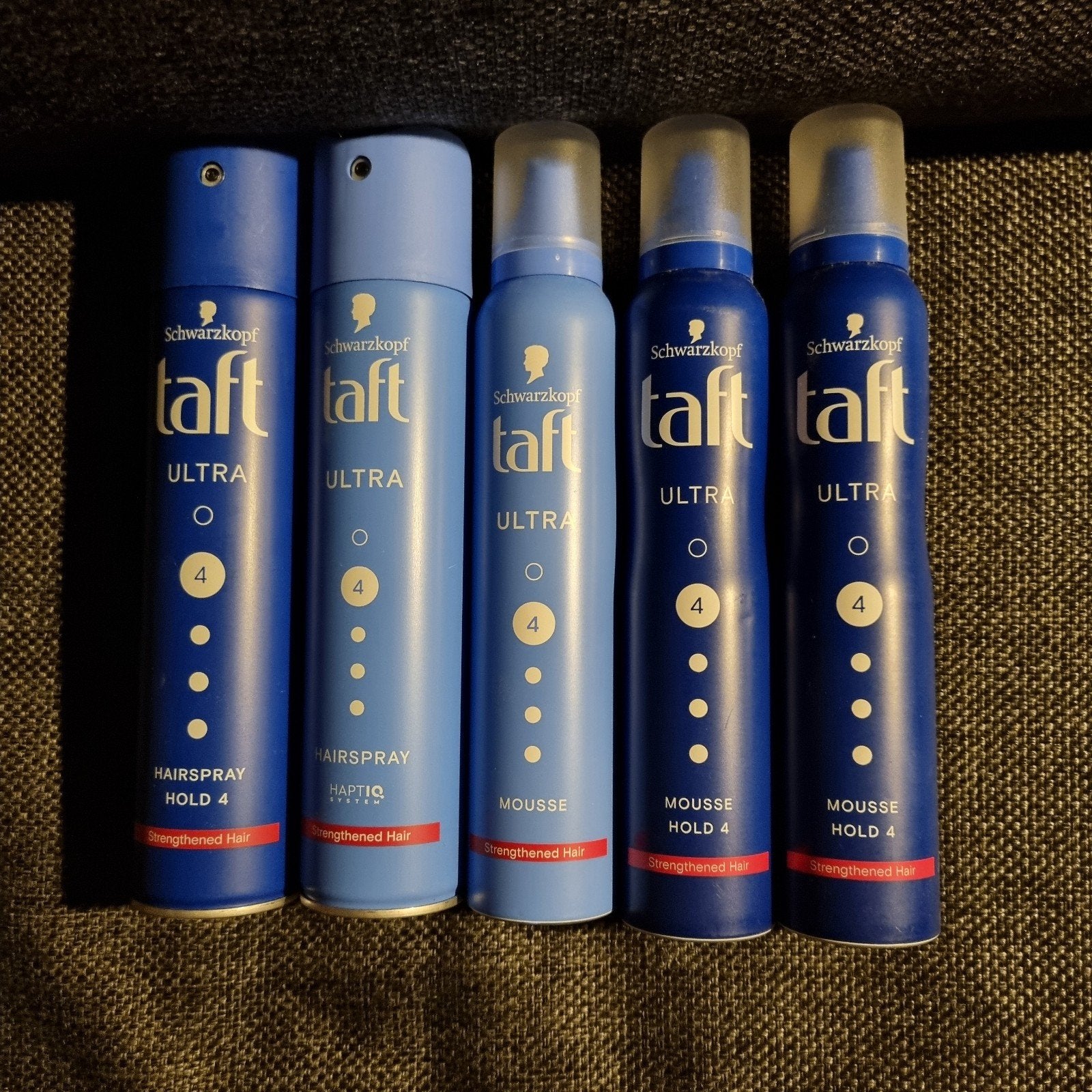 Schwarzkopf Taft Ultra Hairspray & Mousse - 5 stuks, Ophalen of Verzenden, Nieuw, Gel, Wax, Haarlak of Mousse