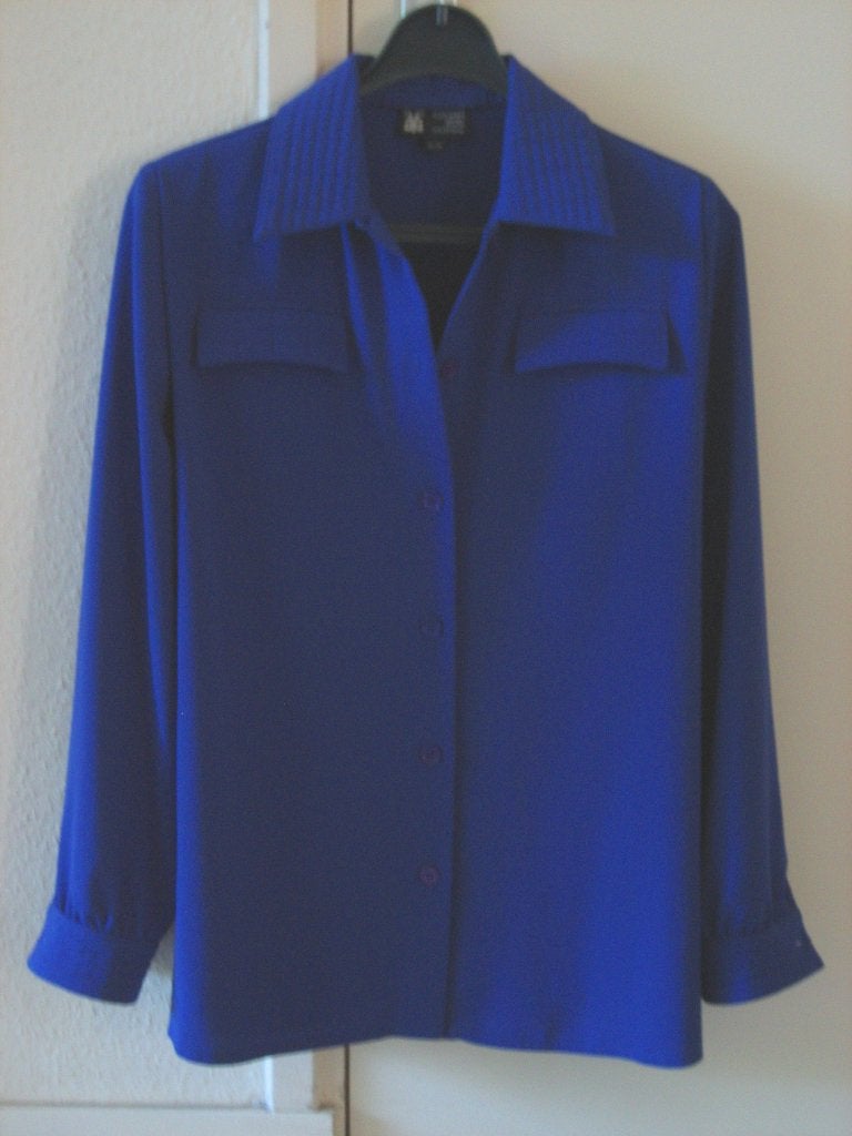 Blauw blouse-jasje (of combinatie) van EDGAR VOS, M snazzeys, Maat 38/40 (M), Kostuum of Pak, Blauw, Nieuw