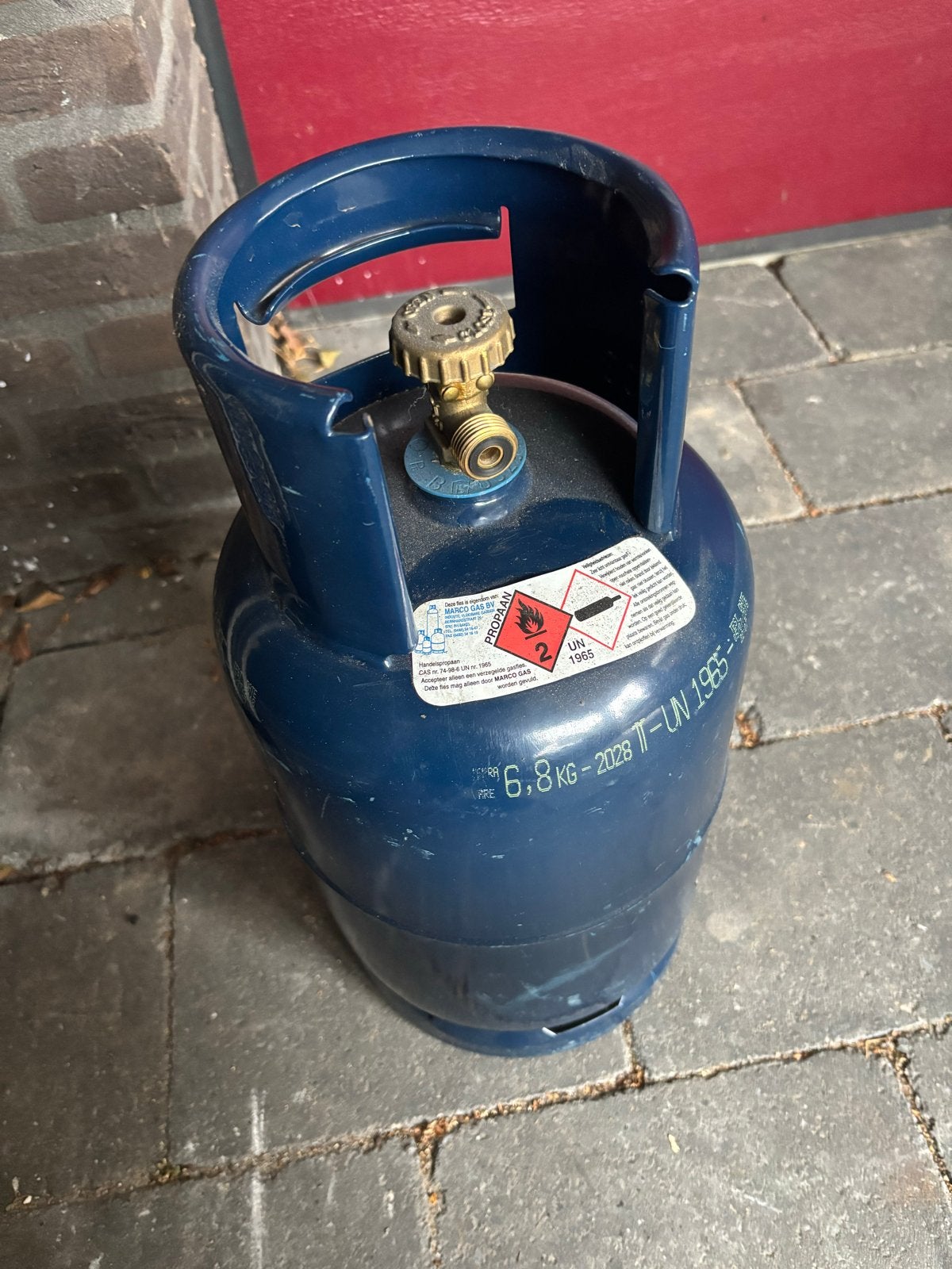 Gasfles 6,8 kg butaan/propaan (ca halfvol?), Ophalen, Gebruikt
