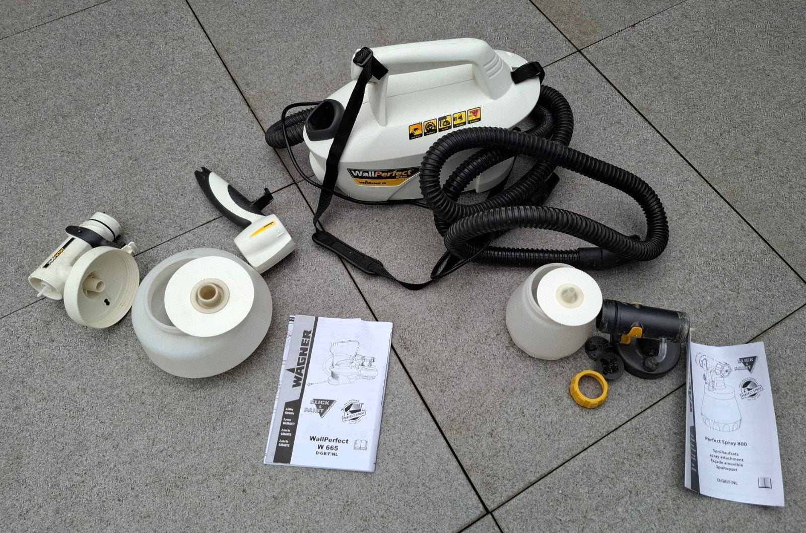 Wagner WallPerfect W 665 verfspuitsysteem, Ophalen of Verzenden, Gebruikt, Verfspuit of Verfpomp