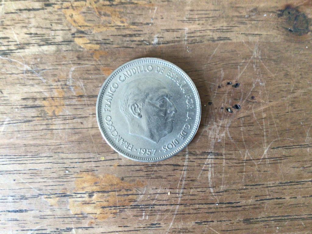 Spaanse peseta Franco 1957, Ophalen of Verzenden, Overige landen, Losse munt