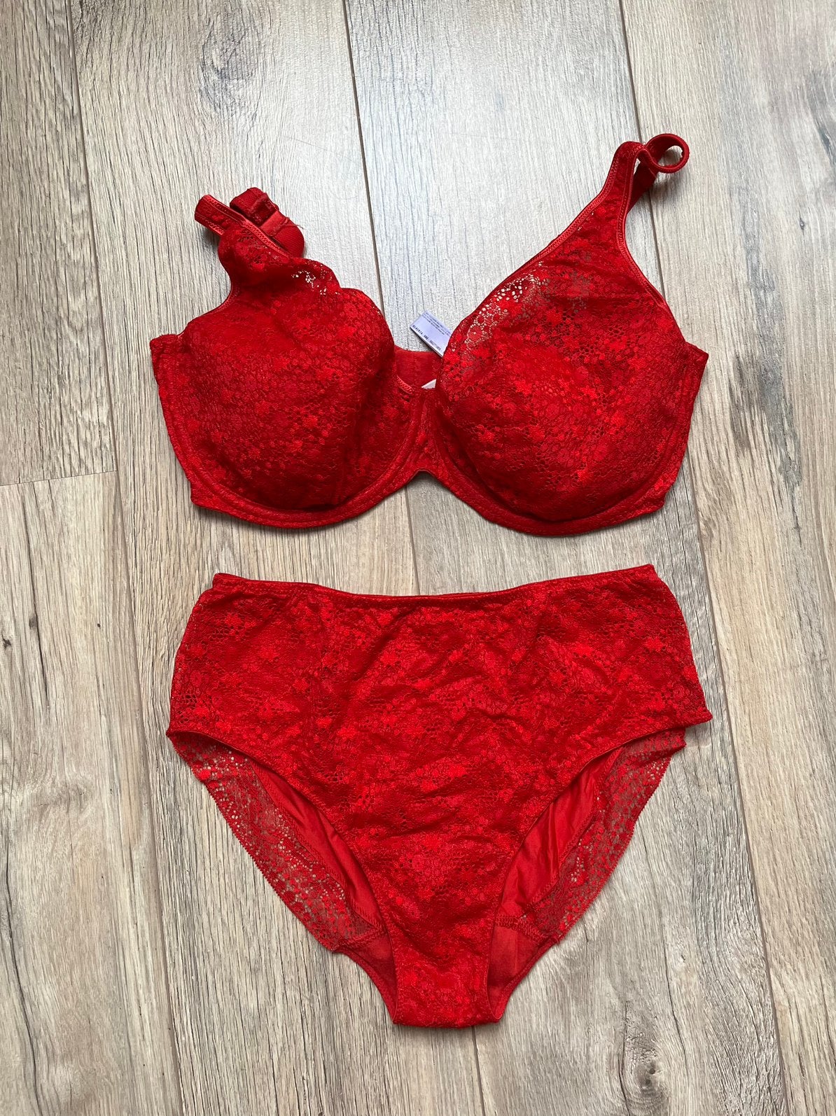 Prima Donna Epirus plunge bh 85f, tailleslip 40, rood, Verzenden, Rood, BH