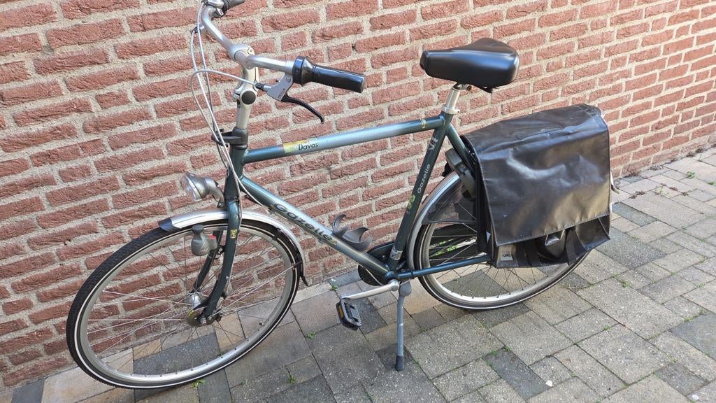 Herenfiets gazelle met fietstassen, Fietsen en Brommers, Ophalen, Gebruikt, Gazelle
