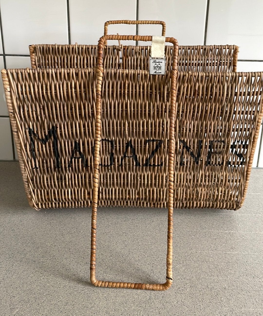 Rivièra Maison lectuurbak lectuutmand rustic rattan, Ophalen of Verzenden, Zo goed als nieuw