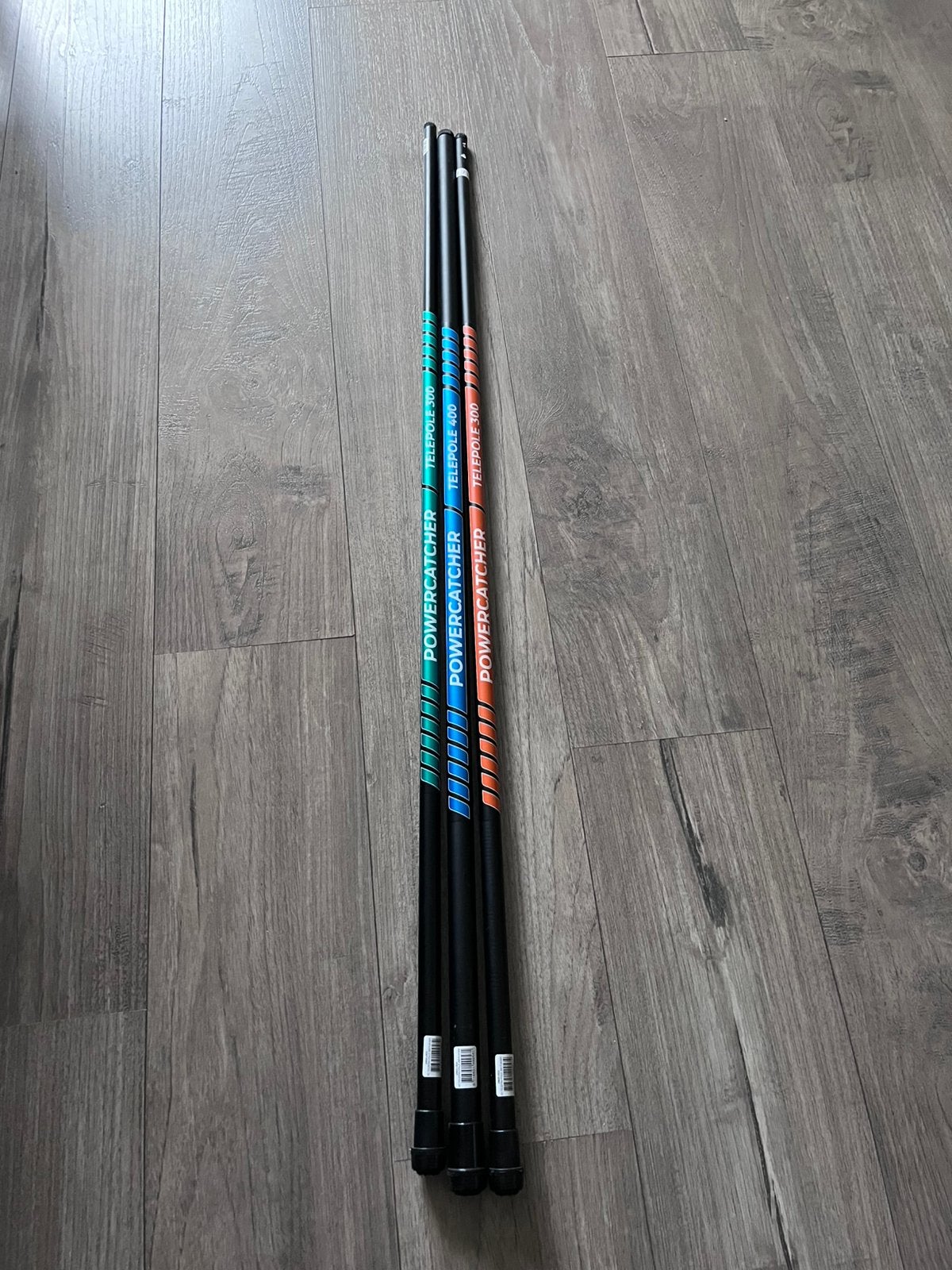 Te koop partij tele hengels 300/400 cm, Watersport en Boten, Ophalen, Zo goed als nieuw, Complete hengel