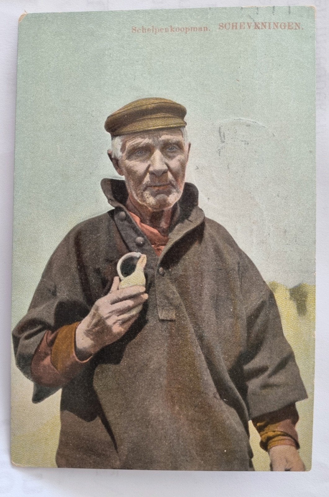 531) Scheveningen Schelpenkoopman 1910, Ophalen of Verzenden, Voor 1920, Gelopen, Zuid-Holland