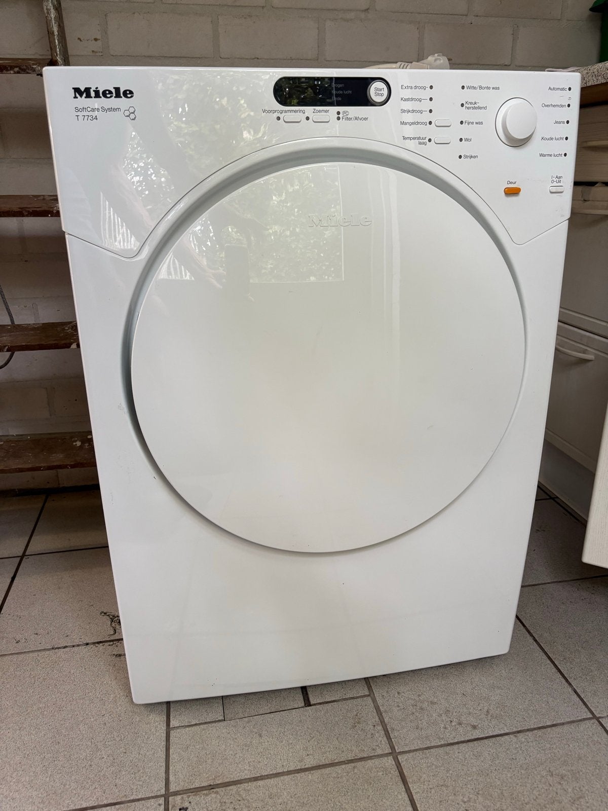 Miele T 7734 SoftCare System Wasdroger, Witgoed en Apparatuur, Wasdrogers, Gebruikt, Overige typen, Voorlader, 6 tot 8 kg, 85 tot 90 cm