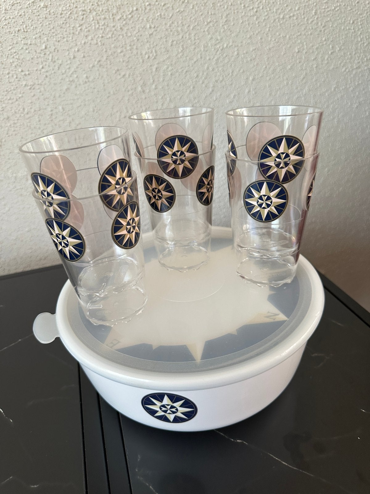 Mepal Bootservies met motief Windroos, nooit gebruikt, Verzenden, Nieuw