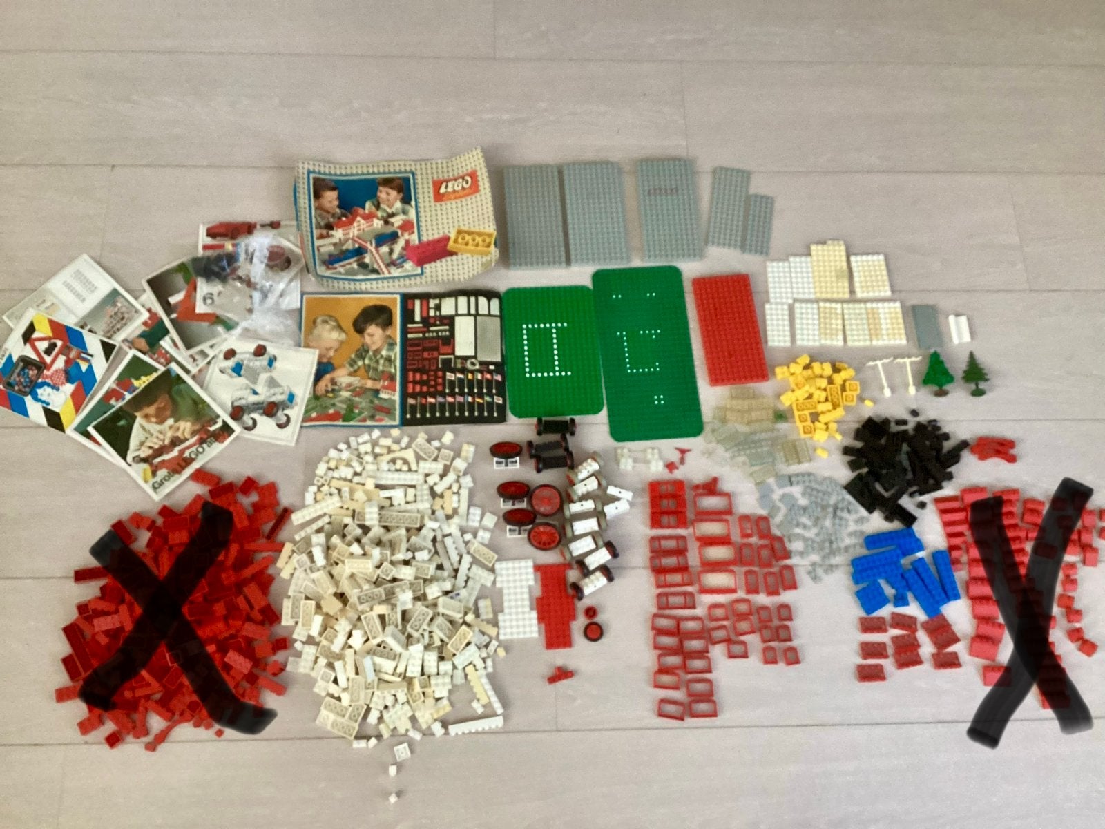 Vintage Lego Collectie - Jaren '’60-70 Bouwstenen en Boekjes, Ophalen of Verzenden, Gebruikt