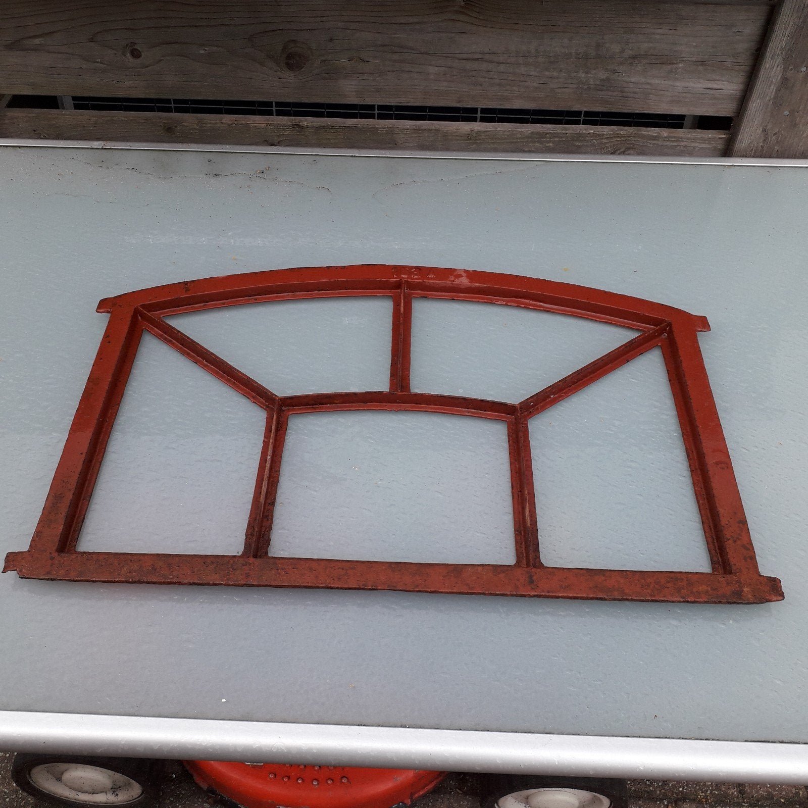 Antieke Gietijzeren stalraam decoratie of hergebruik, Doe-het-zelf en Verbouw, Glas en Ramen, Ophalen, Gebruikt, Minder dan 80 cm