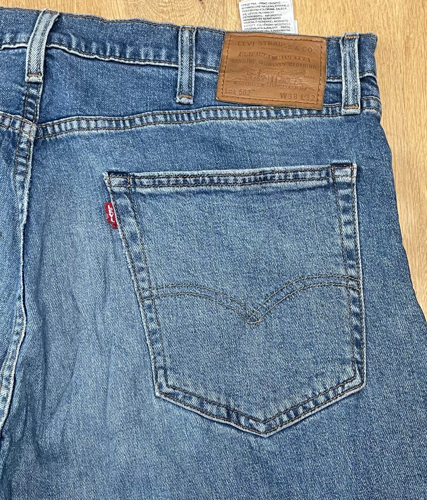 Levi’s 502 regular tapered jeans lichtblauw - Maat W38 L32, Ophalen of Verzenden, Zo goed als nieuw, Blauw, W36 - W38 (confectie 52/54)