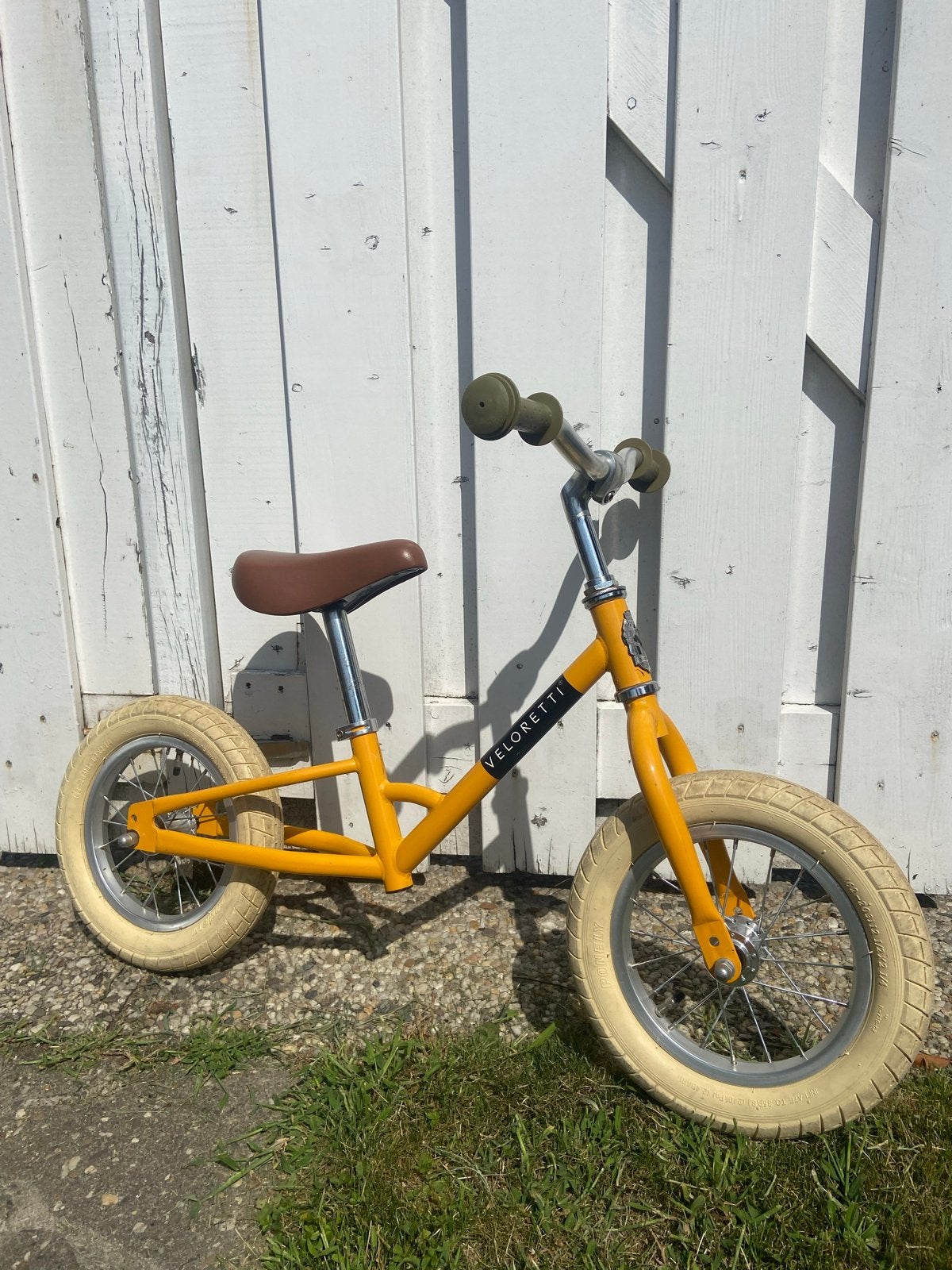 Veloretti loopfiets geel, Ophalen, Gebruikt, Minder dan 16 inch