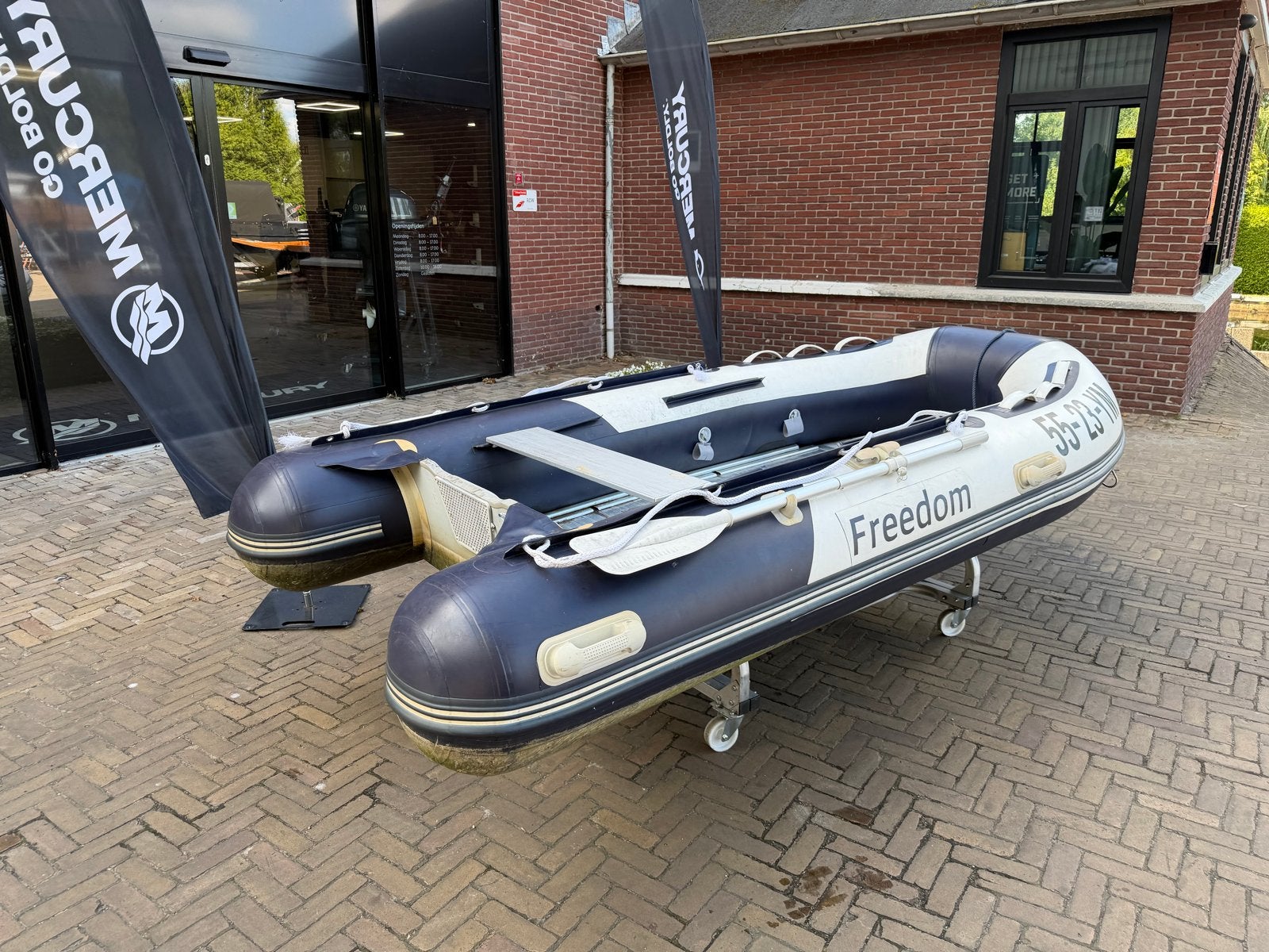 Freedom rubberboot & polyester punter met elektromotor