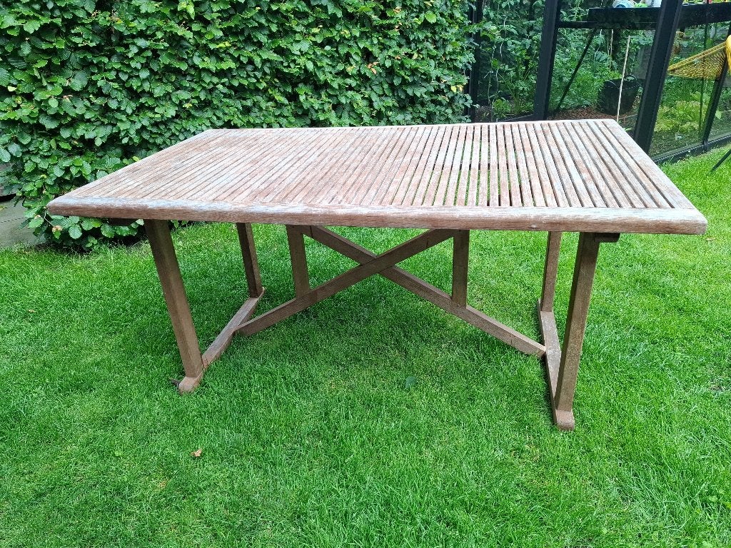 Tuintafel teak, Tuin en Terras, Tuintafels, Ophalen, Gebruikt, Rechthoekig, Teakhout