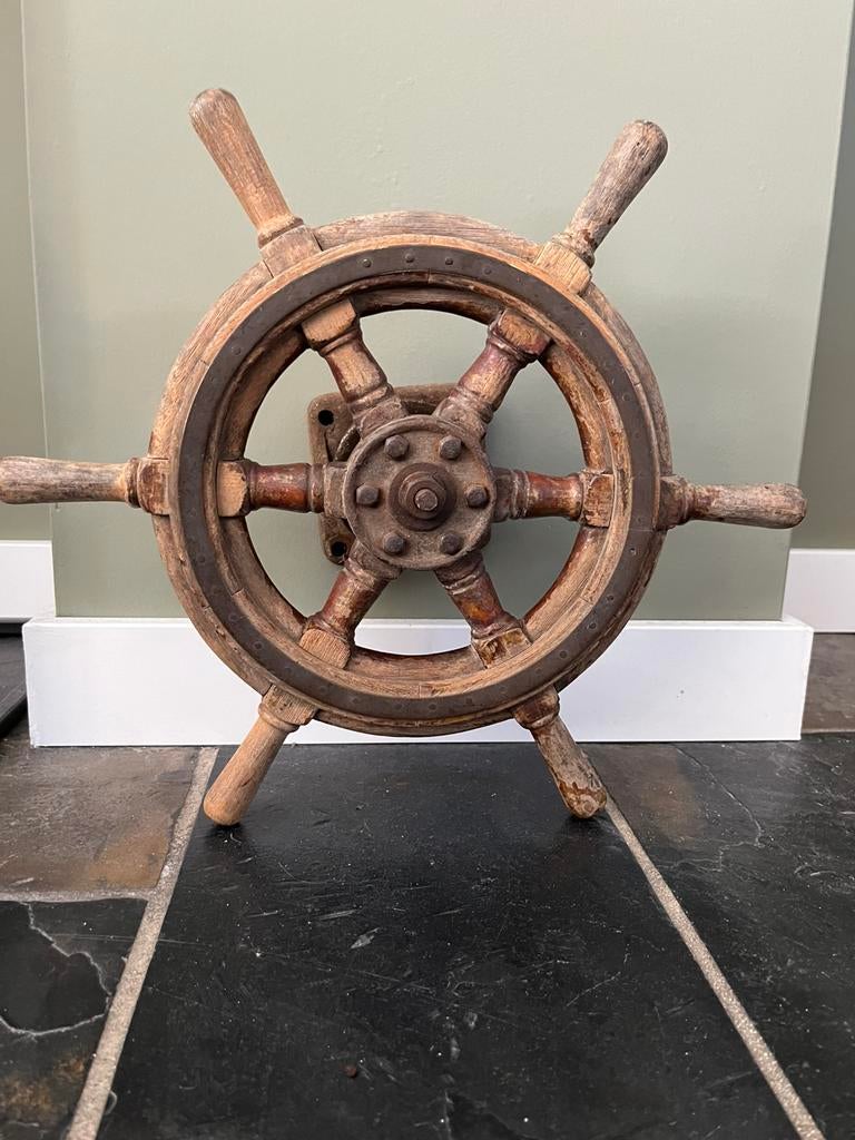 Antiek klein houten stuurwiel /roer boot, Ophalen of Verzenden, Gebruikt, Motorboot of Zeilboot, Gebruiksvoorwerp