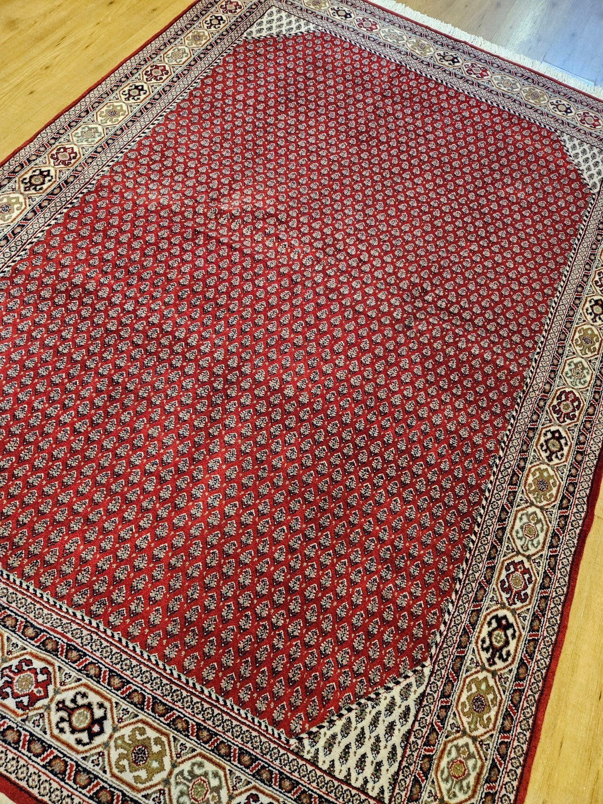 Handgeknoopt oosters tapijt mir 236x165, Info@SlatsAntiek.nl, 150 tot 200 cm, Vof Slats Antiek, Ophalen of Verzenden