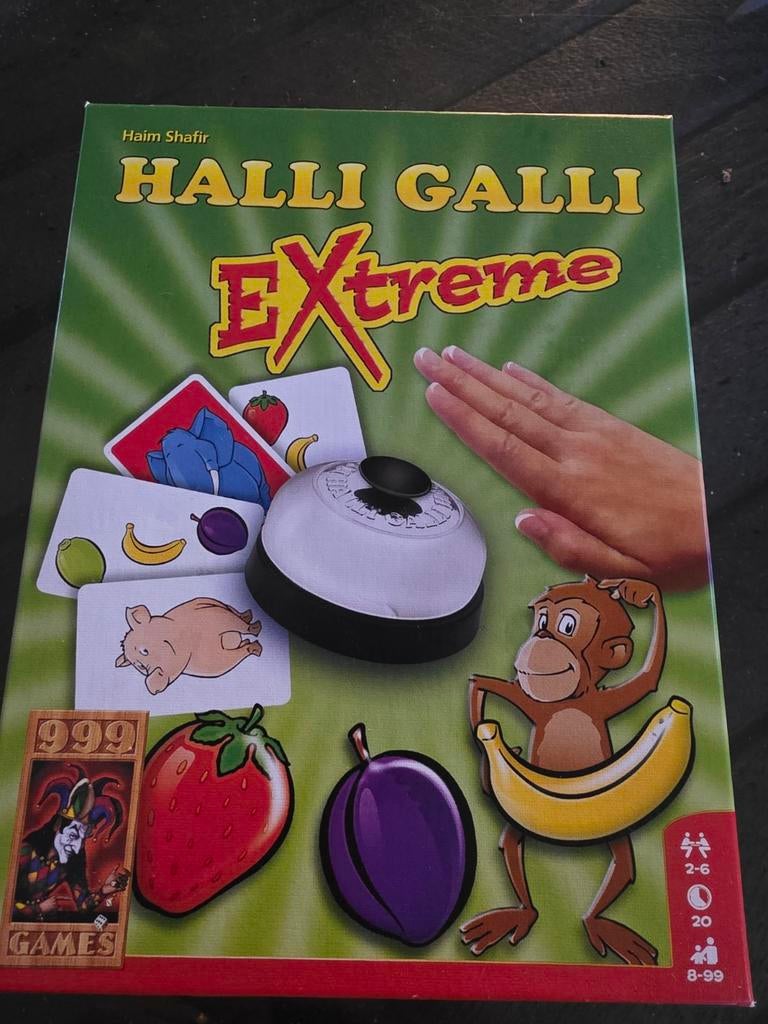 Halli Galli Extreme: Dieren Editie - Reactiespel, Vijf spelers of meer, Ophalen of Verzenden, Zo goed als nieuw, 999 Games