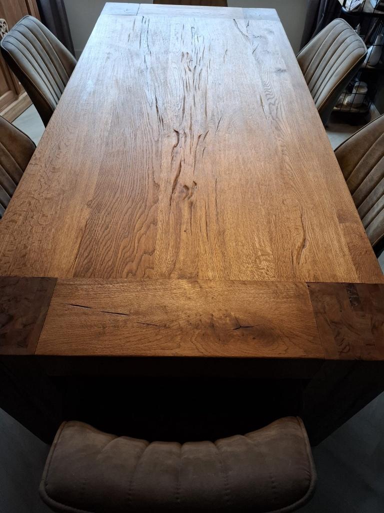 Rubuuste eettafel, Huis en Inrichting, Tafels | Eettafels, Ophalen, Eikenhout, 200 cm of meer, 50 tot 100 cm