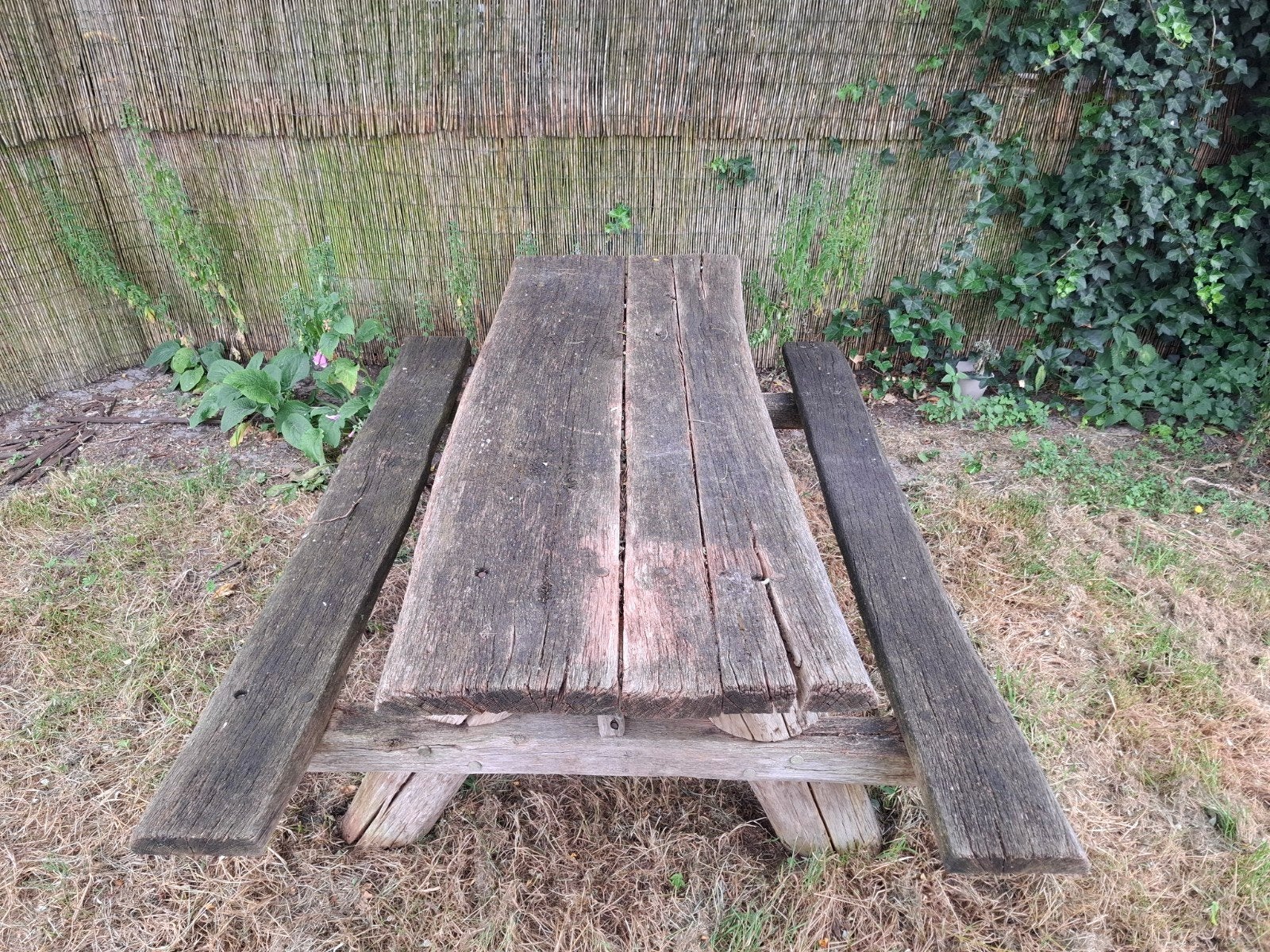 Oude Picknickbank, Ophalen, Gebruikt, Minder dan 180 cm, Palen