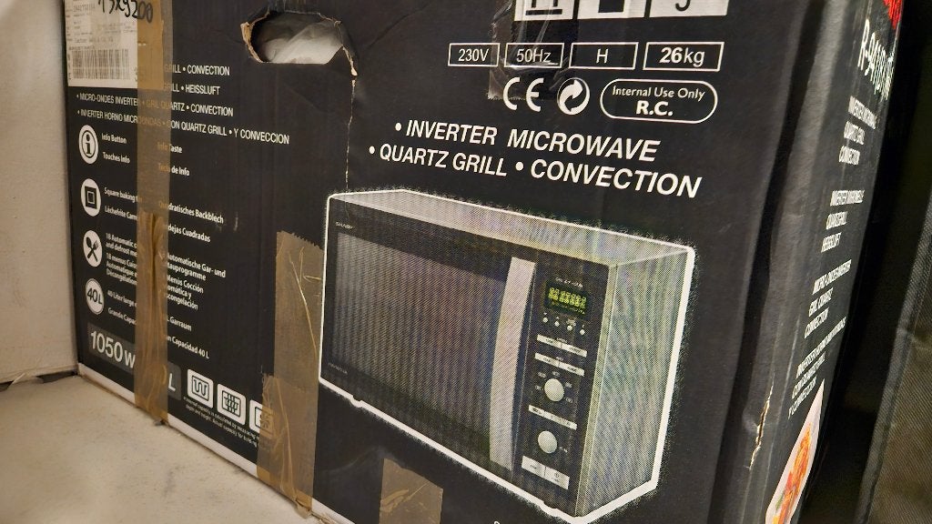 Sharp Inverter Combimagnetron 40L – Quartz Grill & Hetelucht, Witgoed en Apparatuur, Magnetrons, Combimagnetron, Crisp, Gebruikt