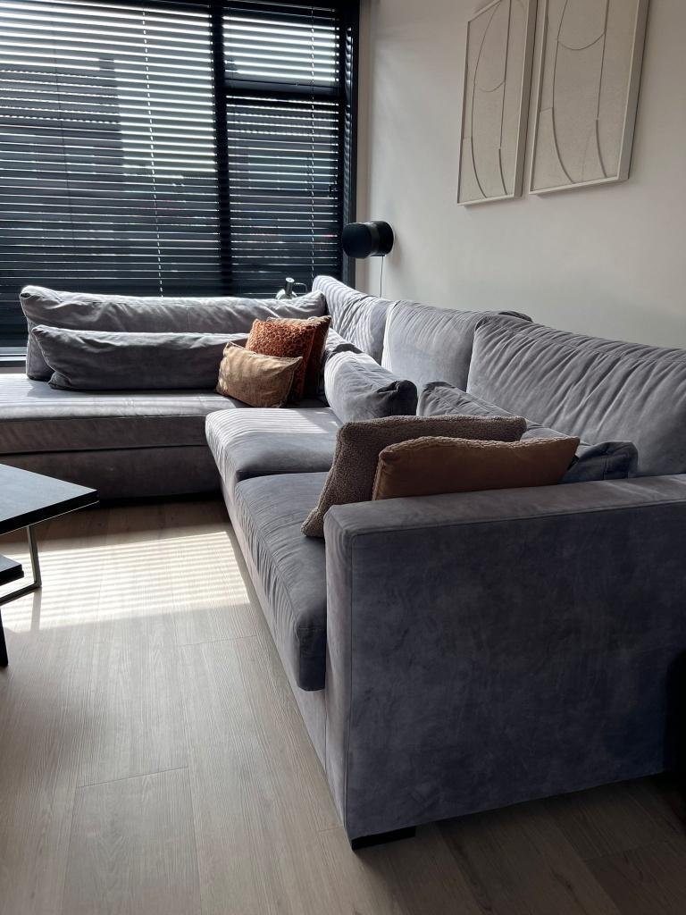 Luxe comfortabele hoekbank / loungebank – zeer nette staat, Ophalen, Modern / contemporary, Hoekbank, 300 cm of meer
