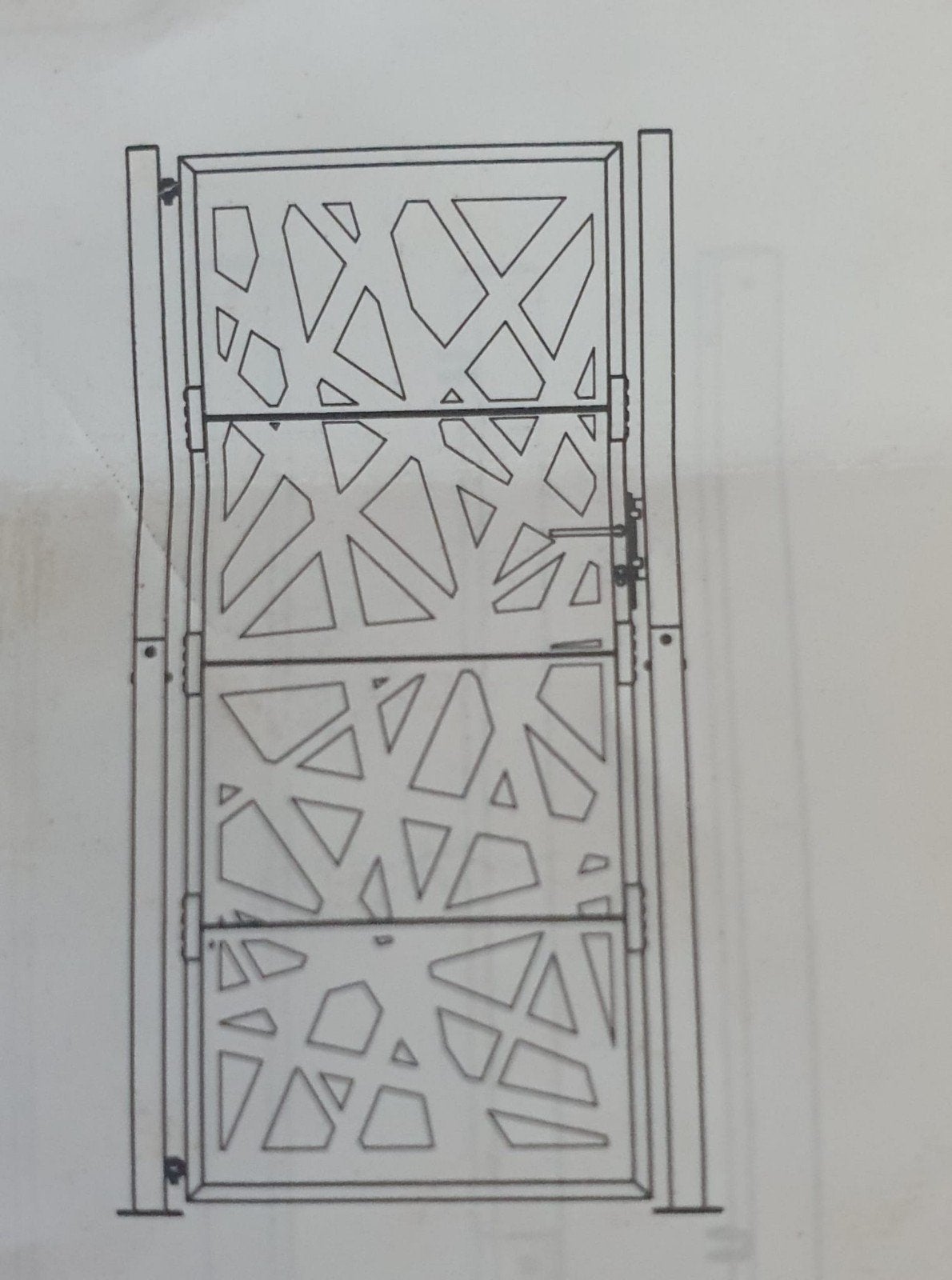 Cortenstaal poortdeur 100x200 cm  compleet, Tuin en Terras, Ophalen, 1 tot 2 meter, Minder dan 3 meter, Nieuw