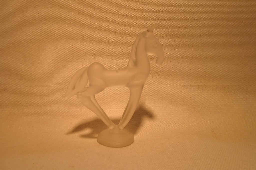 Beeldje Paard Mat Glas, Ophalen of Verzenden, Zo goed als nieuw, Dier