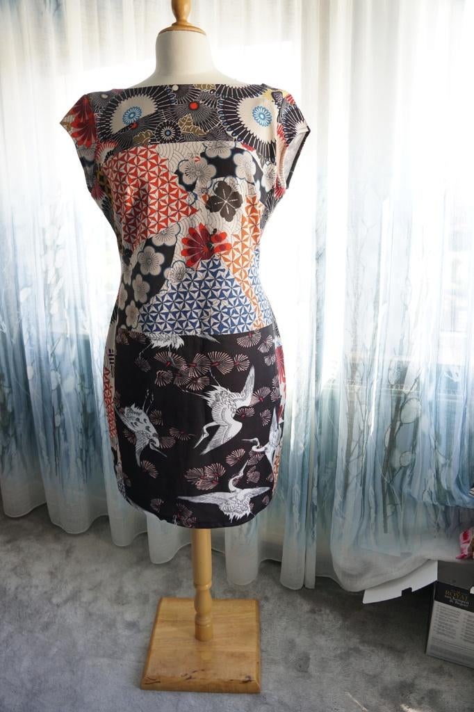Gave Nieuwe zomerjurk Desigual L/XL 40/42 stretch met print, Overige kleuren, Maat 42/44 (L), Nieuw, Ophalen of Verzenden