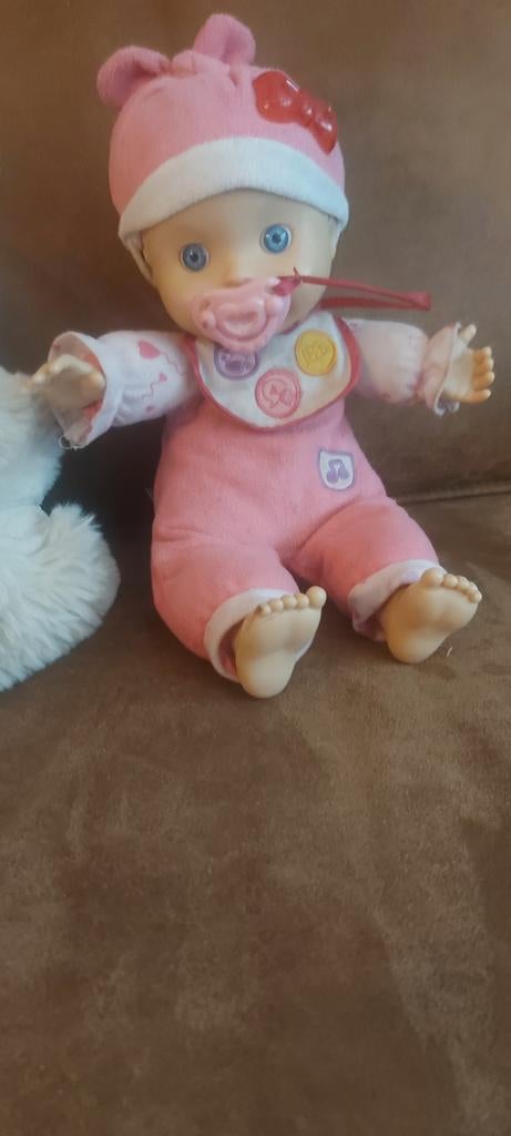 Babyborn pop met roze pakje en speen, Ophalen of Verzenden, Gebruikt, Babypop