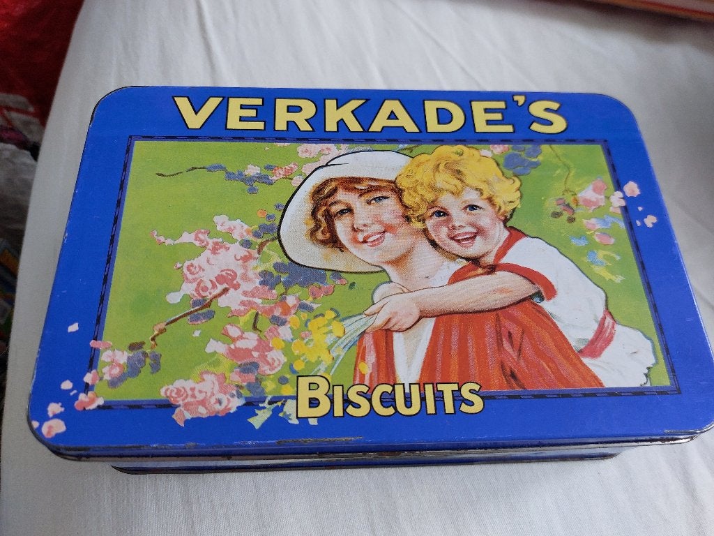 Verkade's Biscuits blik, Verzamelen, Ophalen of Verzenden, Zo goed als nieuw, Koek(jes), Verkade