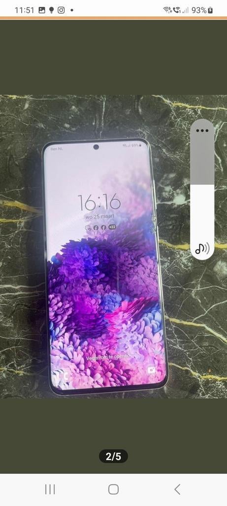 Samsung Galaxy S20 128 gb Werkt goed, barst in scherm, Telecommunicatie, Mobiele telefoons | Samsung, Gebruikt, Galaxy S20, Zwart