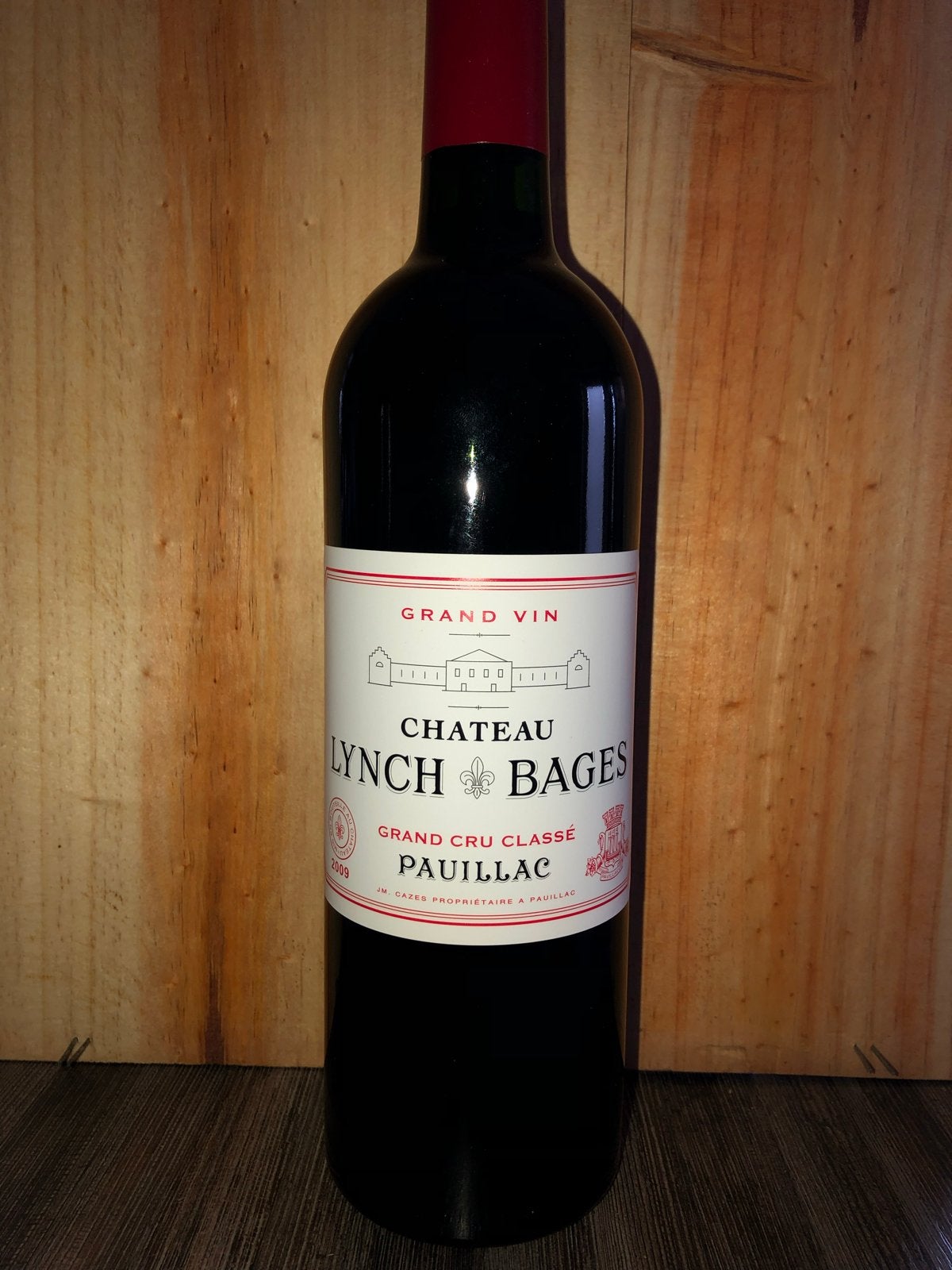 Château Lynch-Bages Pauillac Grand Cru Classé 2009, Verzamelen, Frankrijk, Ophalen of Verzenden, Zo goed als nieuw, Rode wijn