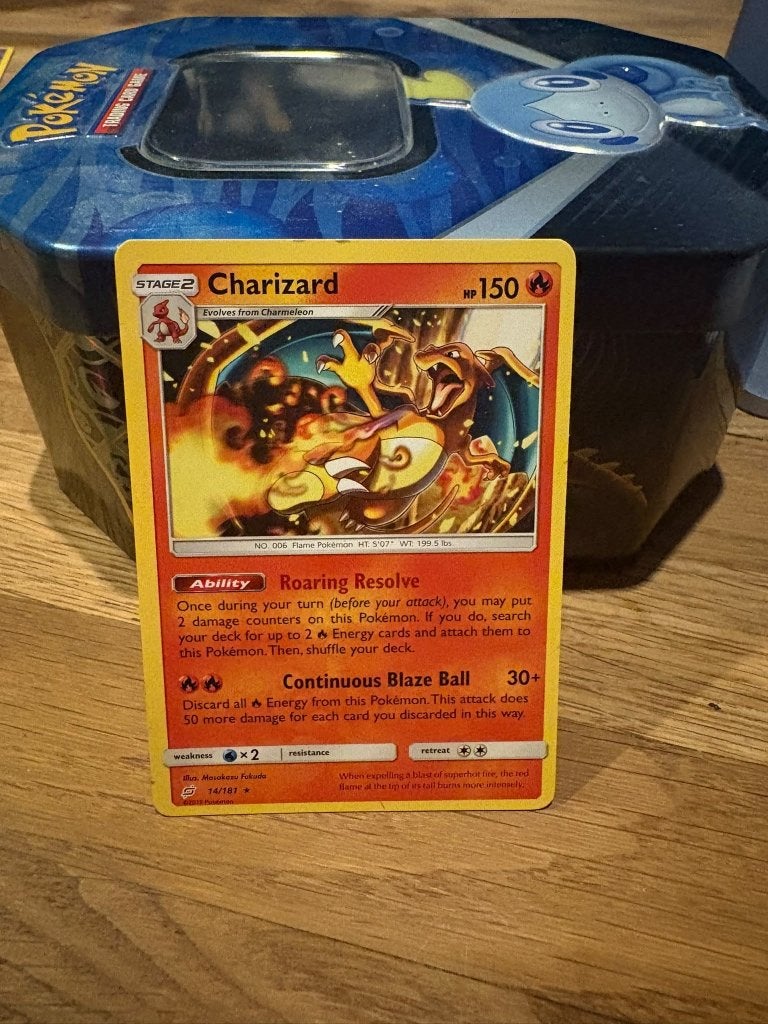 Pokemon Charizard, Ophalen of Verzenden, Zo goed als nieuw, Losse kaart