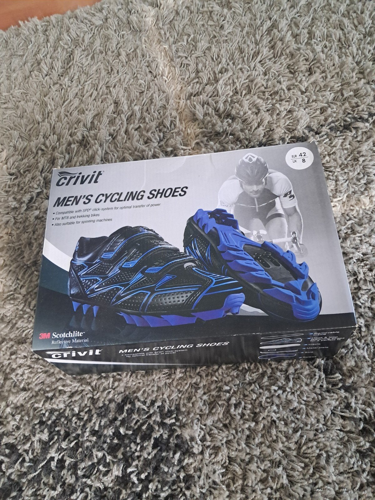 Crivit Click Systeem Schoenen - Zwart/Blauw - Maat 42, Ophalen, Heren, Schoenen, Nieuw