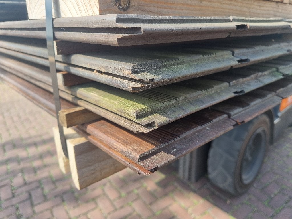 Geprofileerde terrasdelen - Hardhout 2.0x14.0 cm - nr: HP24, Ophalen, Hout