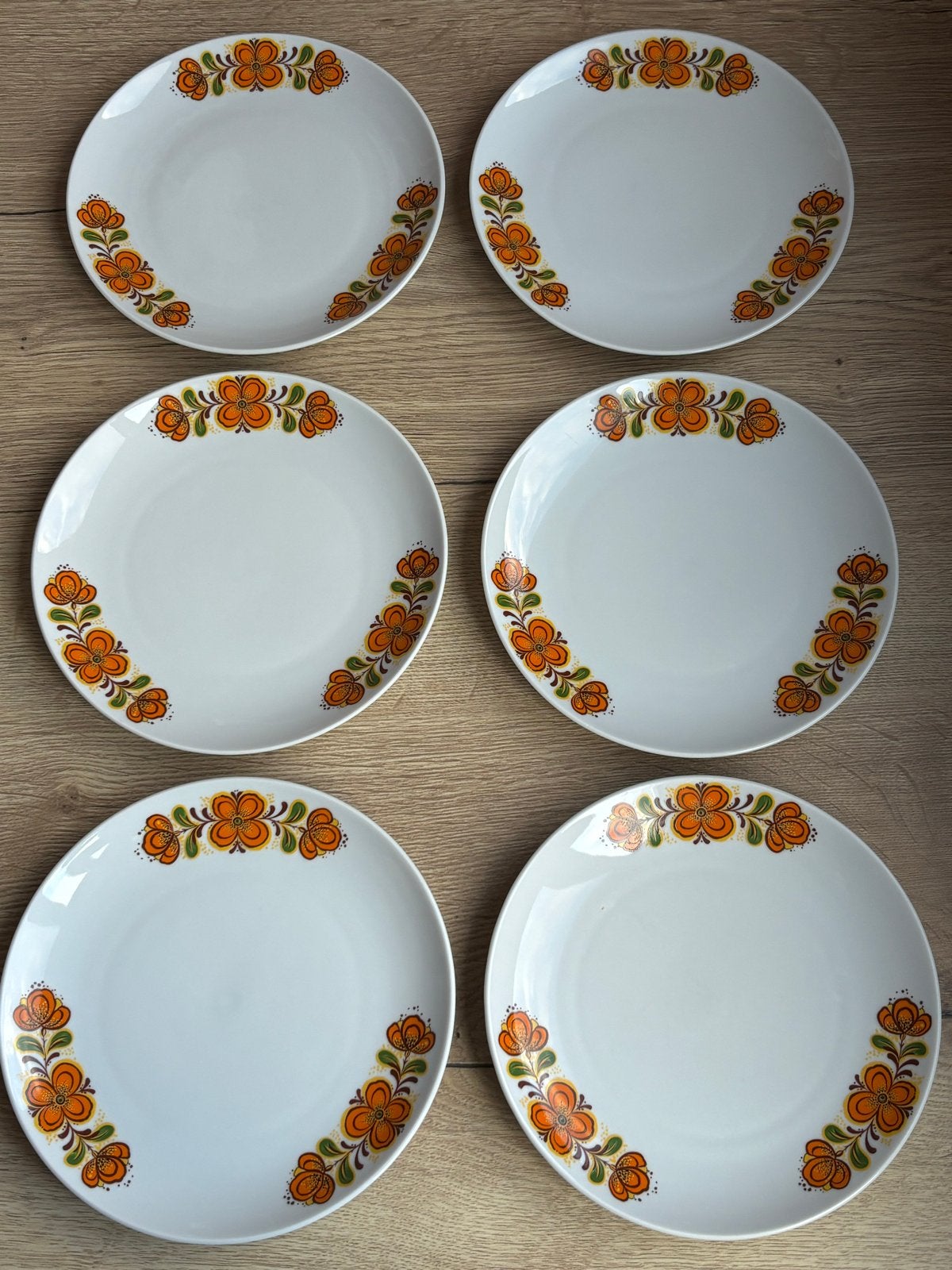 Vintage Winterling Schirnding Germany Borden Oranje Bloemen, Ophalen of Verzenden