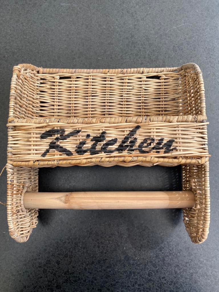 Rattan keukenrolhouder, Ophalen, Zo goed als nieuw