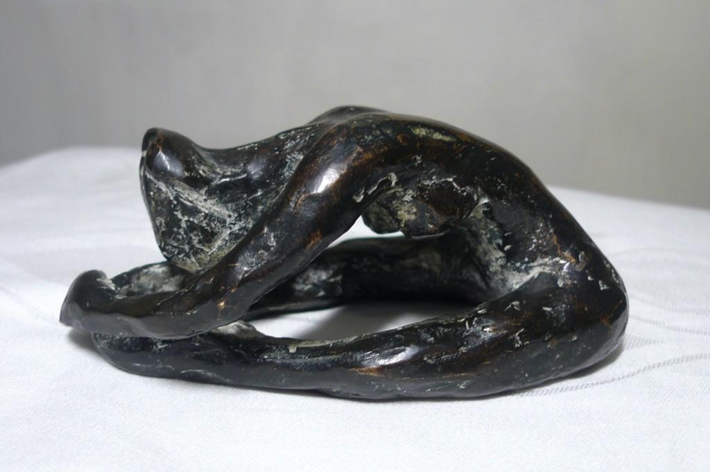 bronzen ballerina / vrouwelijk naakt. Virginie Buytaert, Ophalen of Verzenden, Beeld, Europa, Gepatineerd
