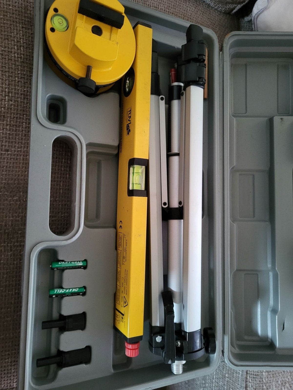 Laser Tool Kit met waterpas en statief, Ophalen of Verzenden, Gebruikt, Licht