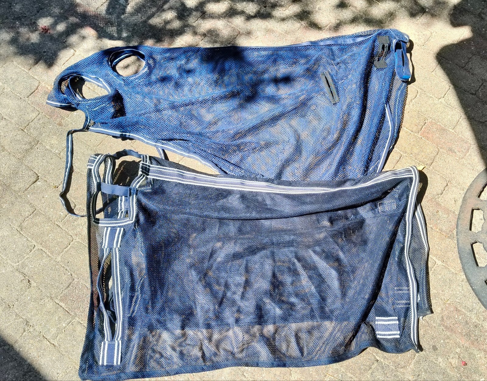 Vliegenmendeken incl hals 135 cm, Shetlander/Mini, Ophalen of Verzenden, Zo goed als nieuw, Blauw