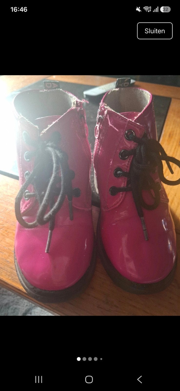 Roze meisjesschoenen maat 27 - beschadigd, Gebruikt, Meisje, Ophalen of Verzenden, Laarzen